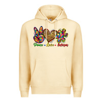 Pina Colada peace love autism Premium Hoodie - Zillion Design Studio