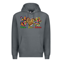 Rock peace love autism Premium Hoodie - Zillion Design Studio