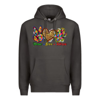 Smoke peace love autism Premium Hoodie - Zillion Design Studio