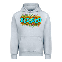 Heather Grey western blessed Urban Hoodie - Zillion Design Studio