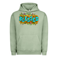 Pigment Oil Green western blessed Urban Hoodie - Zillion Design Studio