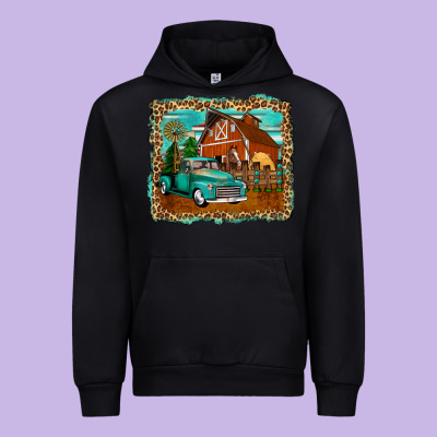 Rustic Country Barn Urban Hoodie Designed By Zillion Design Studio
