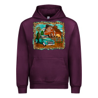 Mauve Wine rustic country barn Urban Hoodie - Zillion Design Studio