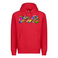 Red love autism Premium Hoodie - Zillion Design Studio