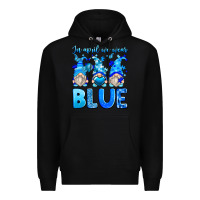 Black in april we wear blue autism gnomes Premium Hoodie - Zillion Design Studio
