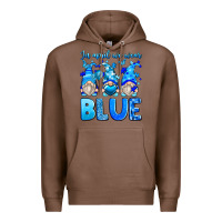 Chestnut in april we wear blue autism gnomes Premium Hoodie - Zillion Design Studio