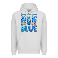 Dove Grey in april we wear blue autism gnomes Premium Hoodie - Zillion Design Studio