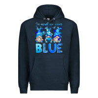 Navy in april we wear blue autism gnomes Premium Hoodie - Zillion Design Studio