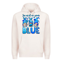 Pale Pink in april we wear blue autism gnomes Premium Hoodie - Zillion Design Studio