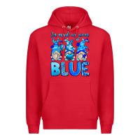 Red in april we wear blue autism gnomes Premium Hoodie - Zillion Design Studio