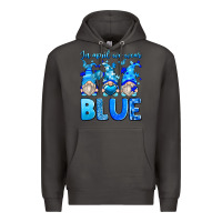 Smoke in april we wear blue autism gnomes Premium Hoodie - Zillion Design Studio