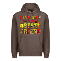 Coffee diamonds are a girl's best friend softball Premium Hoodie - Zillion Design Studio