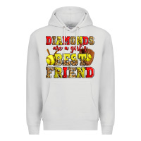 Dove Grey diamonds are a girl's best friend softball Premium Hoodie - Zillion Design Studio