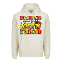 Oatmeal Heather diamonds are a girl's best friend softball Premium Hoodie - Zillion Design Studio
