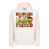 Pale Pink diamonds are a girl's best friend softball Premium Hoodie - Zillion Design Studio