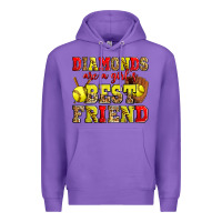 Purple diamonds are a girl's best friend softball Premium Hoodie - Zillion Design Studio