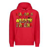 Red diamonds are a girl's best friend softball Premium Hoodie - Zillion Design Studio