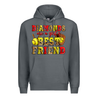 Rock diamonds are a girl's best friend softball Premium Hoodie - Zillion Design Studio