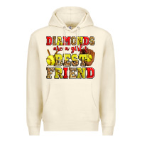 Diamonds Are A Girl's Best Friend Softball Premium Hoodie | Teevron