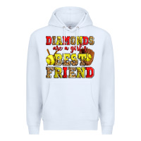 White diamonds are a girl's best friend softball Premium Hoodie - Zillion Design Studio