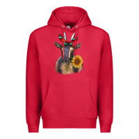 Cardinal sunflower aztec ribbon goat Premium Hoodie - RanaPortraitStore