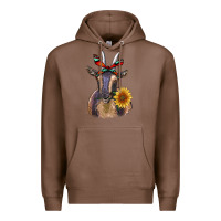 Chestnut sunflower aztec ribbon goat Premium Hoodie - RanaPortraitStore