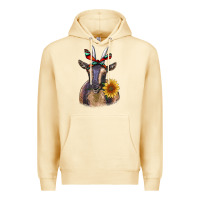 Pina Colada sunflower aztec ribbon goat Premium Hoodie - RanaPortraitStore
