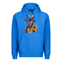 True Royal sunflower aztec ribbon goat Premium Hoodie - RanaPortraitStore