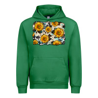 Emerald cowhide sunflower pattern Urban Hoodie - Zillion Design Studio