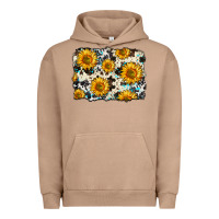 Pigment Burro cowhide sunflower pattern Urban Hoodie - Zillion Design Studio