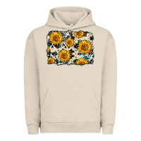 Cowhide Sunflower Pattern Urban Hoodie | Teevron