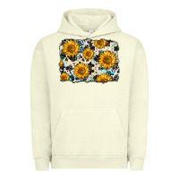 Pigment Pistachio cowhide sunflower pattern Urban Hoodie - Zillion Design Studio