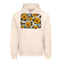 Sandshell cowhide sunflower pattern Urban Hoodie - Zillion Design Studio