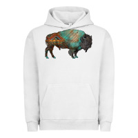 Pigment Lunar Rock aztec bison Urban Hoodie - RanaPortraitStore