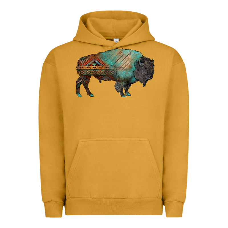 Aztec Bison Urban Hoodie by RanaPortraitStore | Teevron