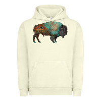 Pigment Pistachio aztec bison Urban Hoodie - RanaPortraitStore