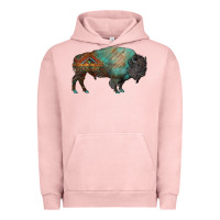 Pigment Salmon aztec bison Urban Hoodie - RanaPortraitStore