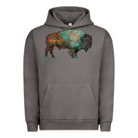 Pigment Tornado aztec bison Urban Hoodie - RanaPortraitStore
