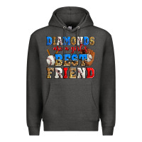 Charcoal Heather diamonds are a girl's best friend baseball Premium Hoodie - Zillion Design Studio
