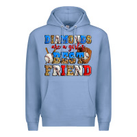 Colony Blue diamonds are a girl's best friend baseball Premium Hoodie - Zillion Design Studio