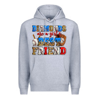 Heather Grey diamonds are a girl's best friend baseball Premium Hoodie - Zillion Design Studio