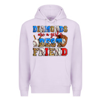 Diamonds Are A Girl's Best Friend Baseball Premium Hoodie | Teevron
