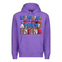 Purple diamonds are a girl's best friend baseball Premium Hoodie - Zillion Design Studio