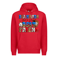 Red diamonds are a girl's best friend baseball Premium Hoodie - Zillion Design Studio