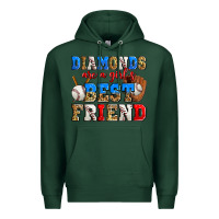 Sports Green diamonds are a girl's best friend baseball Premium Hoodie - Zillion Design Studio