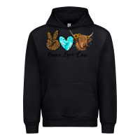 Black peace love cow Urban Hoodie - RanaPortraitStore