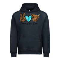 Navy peace love cow Urban Hoodie - RanaPortraitStore