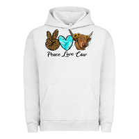 Pigment Lunar Rock peace love cow Urban Hoodie - RanaPortraitStore