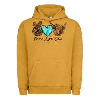 Pigment Peanut Butter peace love cow Urban Hoodie - RanaPortraitStore