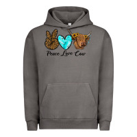 Pigment Tornado peace love cow Urban Hoodie - RanaPortraitStore